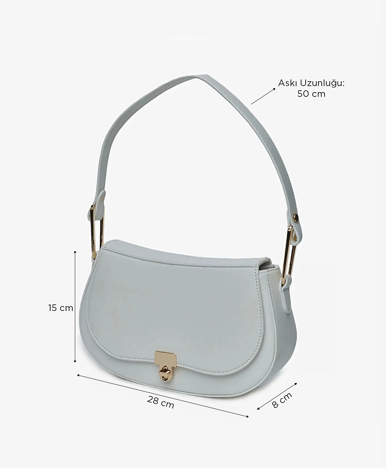 Kadın Beyaz Omuz Çantası - 6