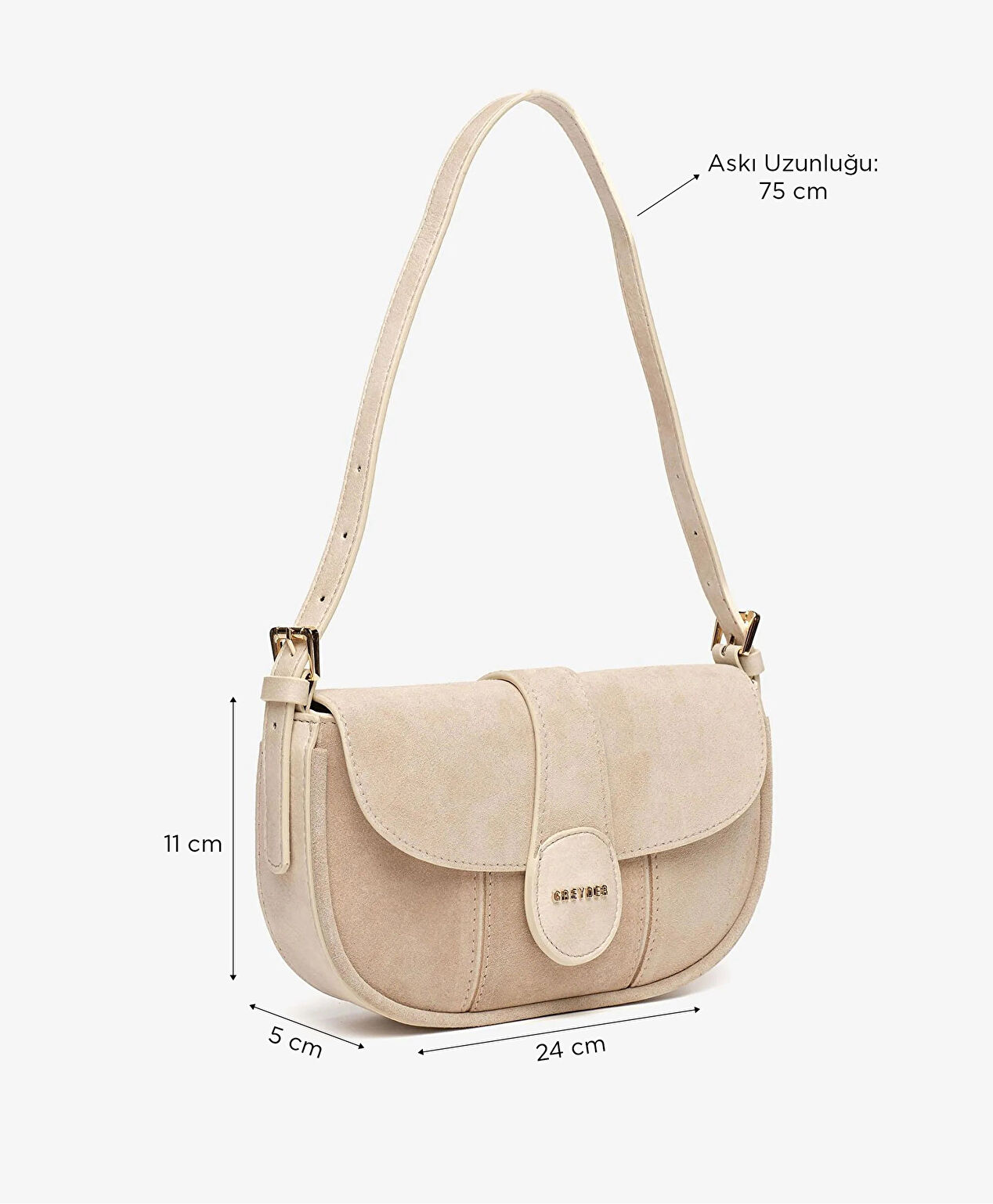 Kadın Koyu Bej Omuz Çantası - 5