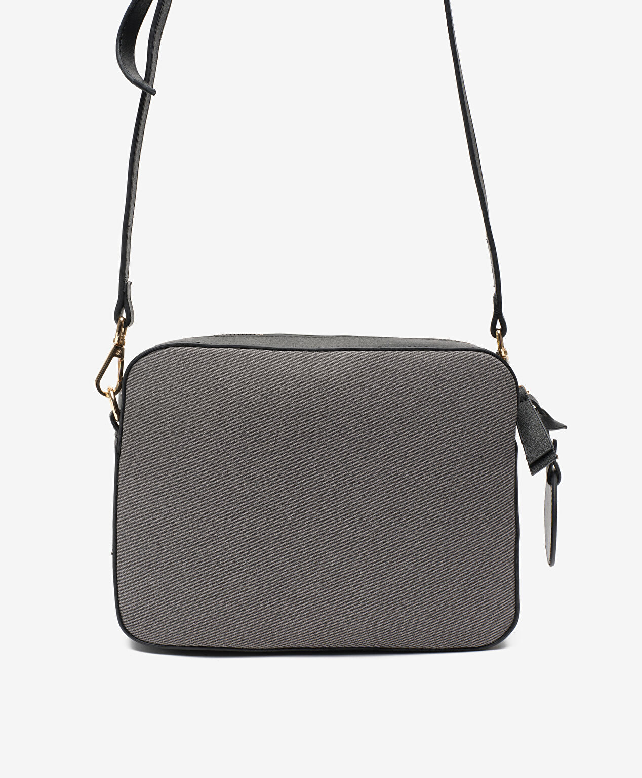 Kadın Siyah Gri Çapraz Çanta - 3