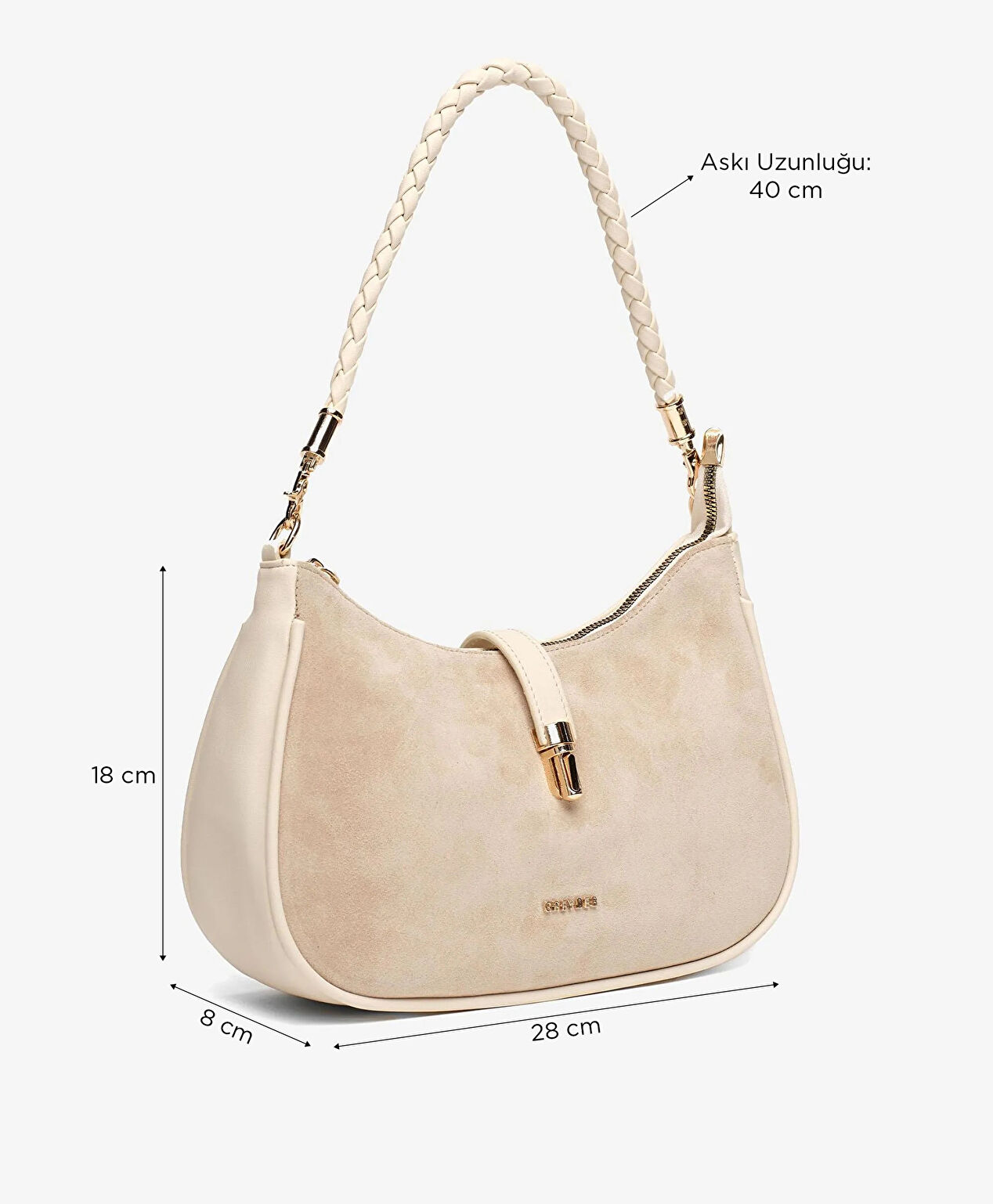 Kadın Bej Omuz Çantası - 5