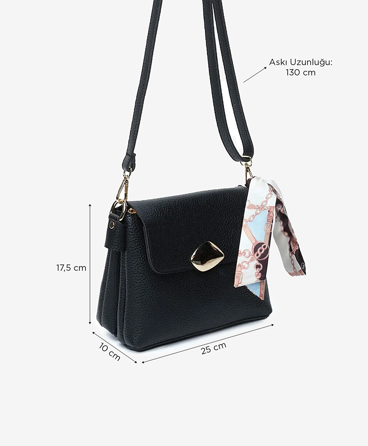Kadın Siyah Omuz Çantası - 2