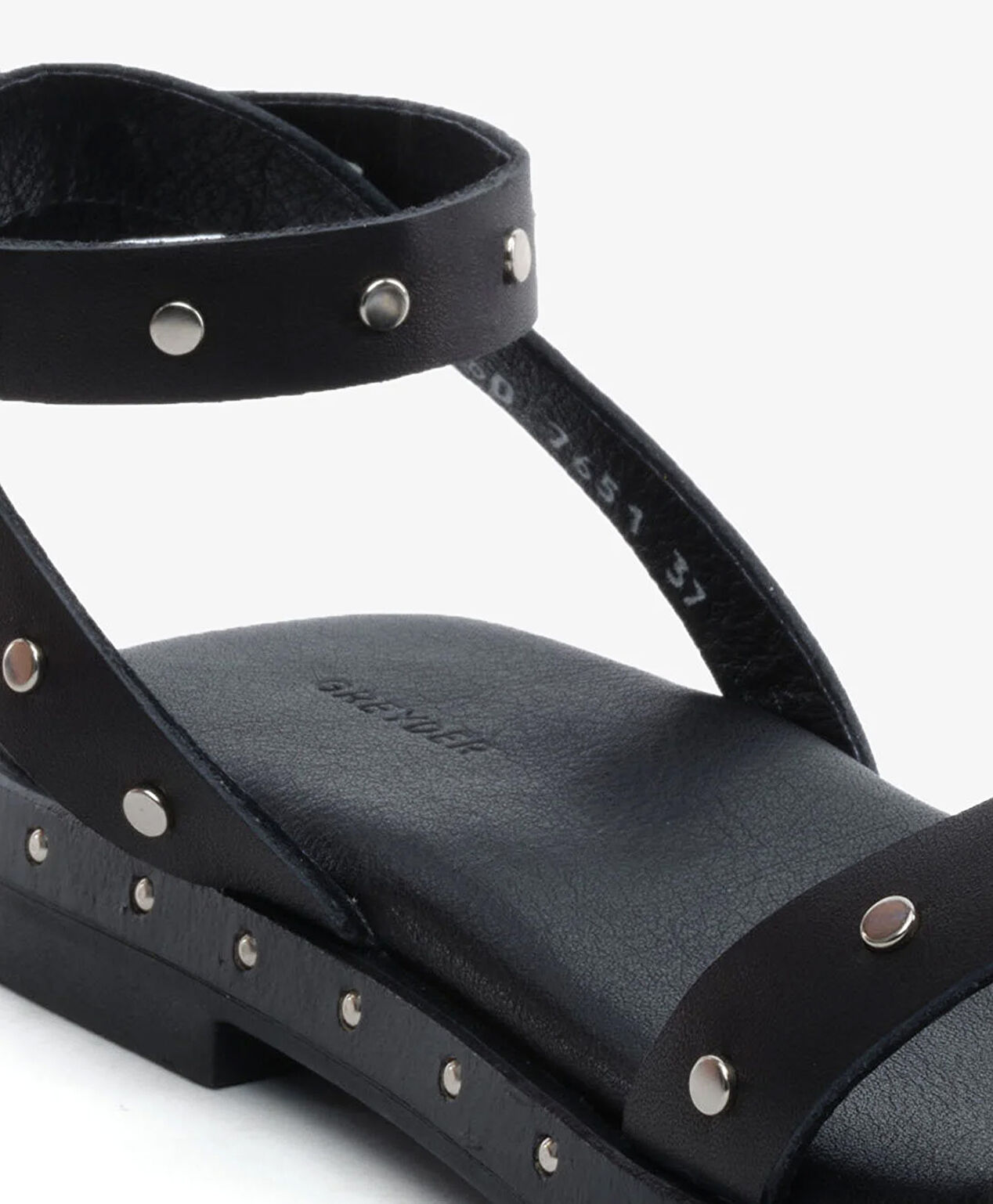 Kadın Siyah Hakiki Deri Sandalet - 5