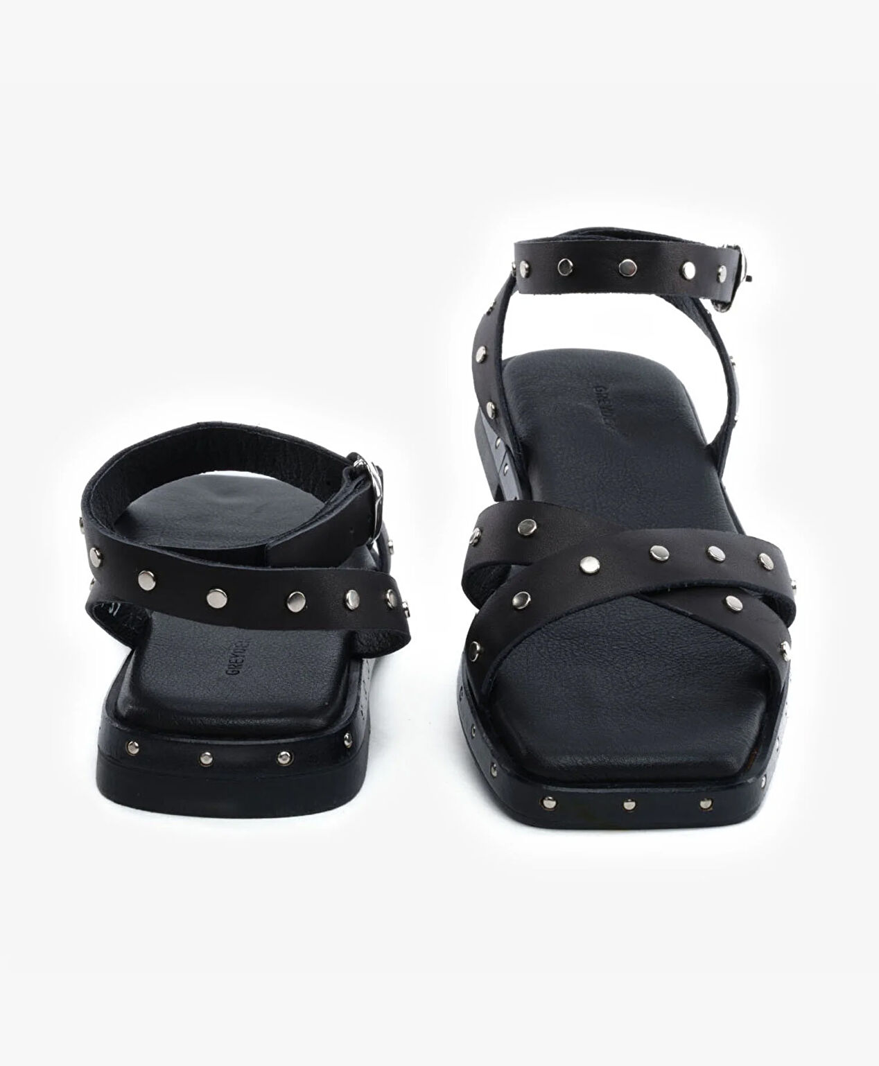 Kadın Siyah Hakiki Deri Sandalet - 7