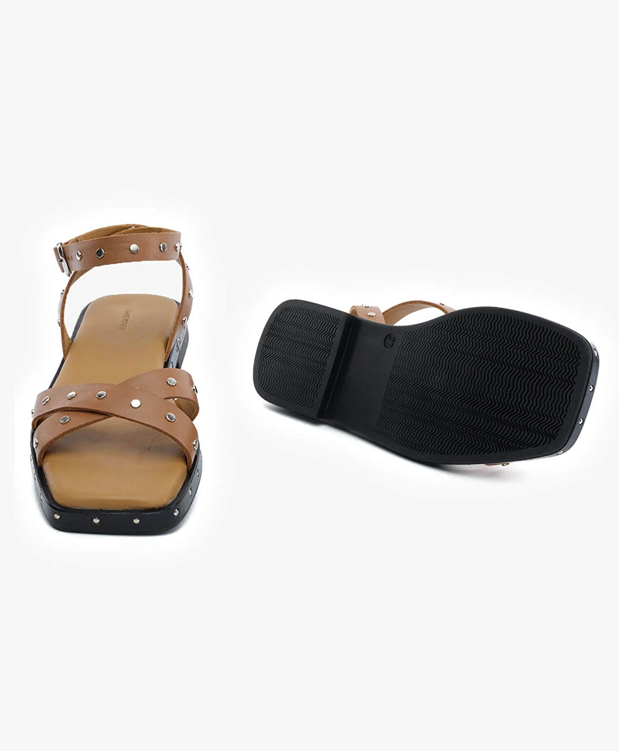 Kadın Taba Hakiki Deri Sandalet - 6