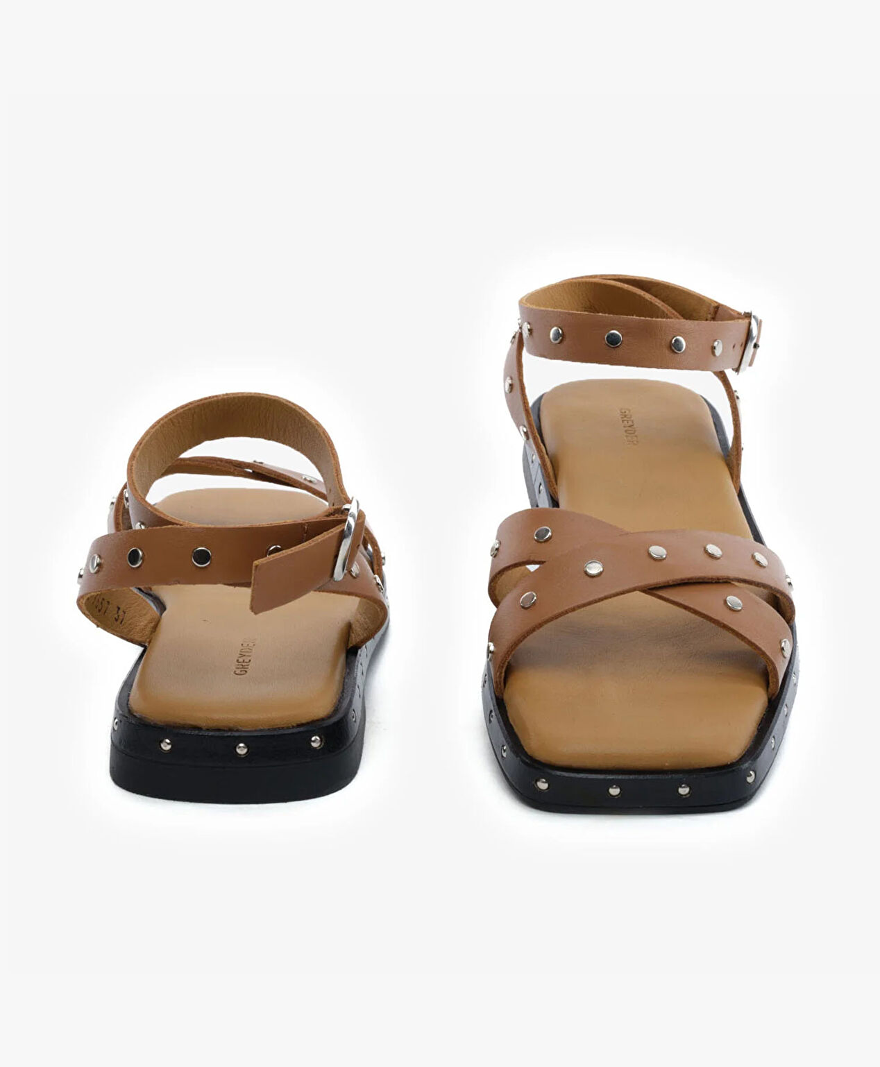 Kadın Taba Hakiki Deri Sandalet - 7