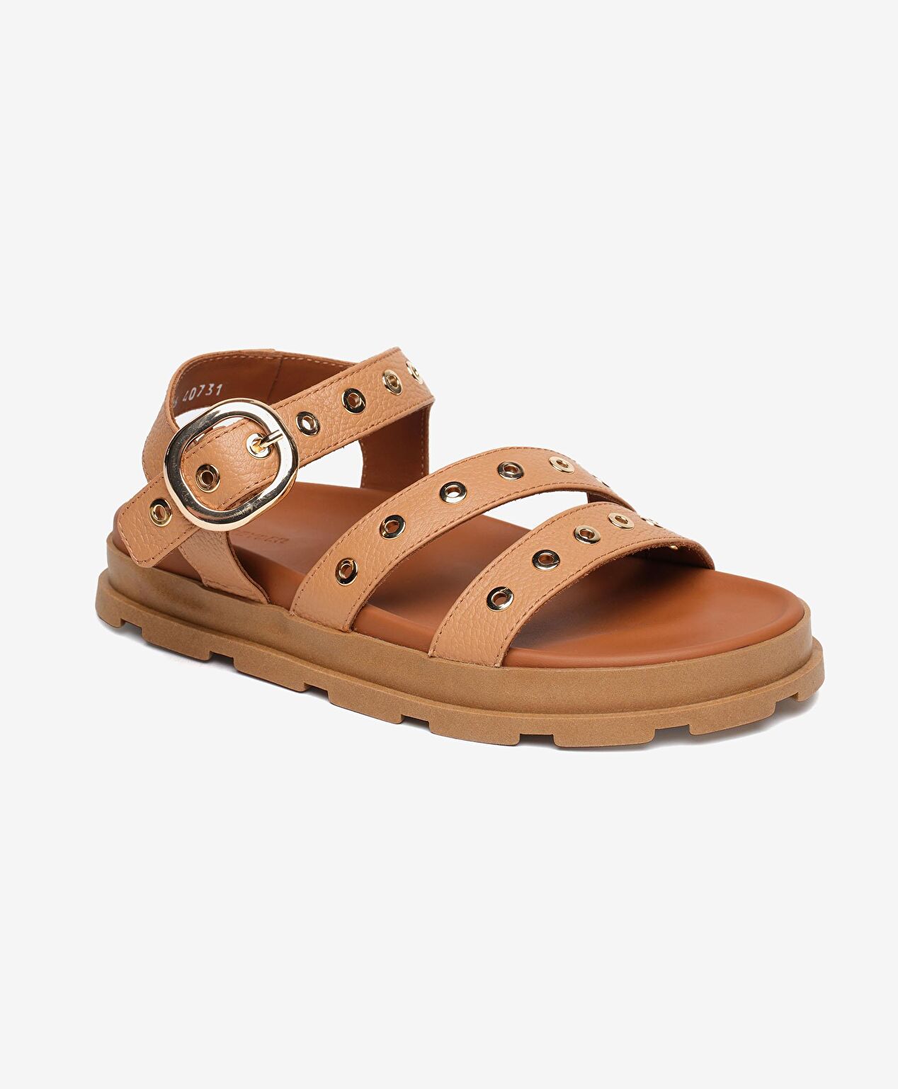 Kadın Taba Hakiki Deri Sandalet - 2