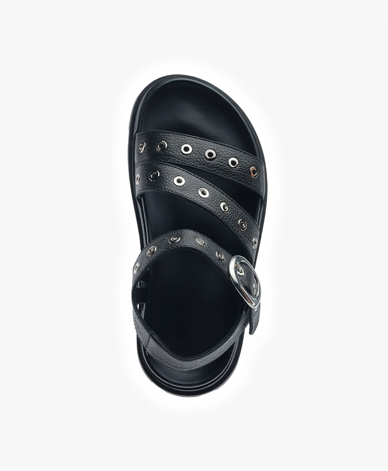 Kadın Siyah Hakiki Deri Sandalet - 4