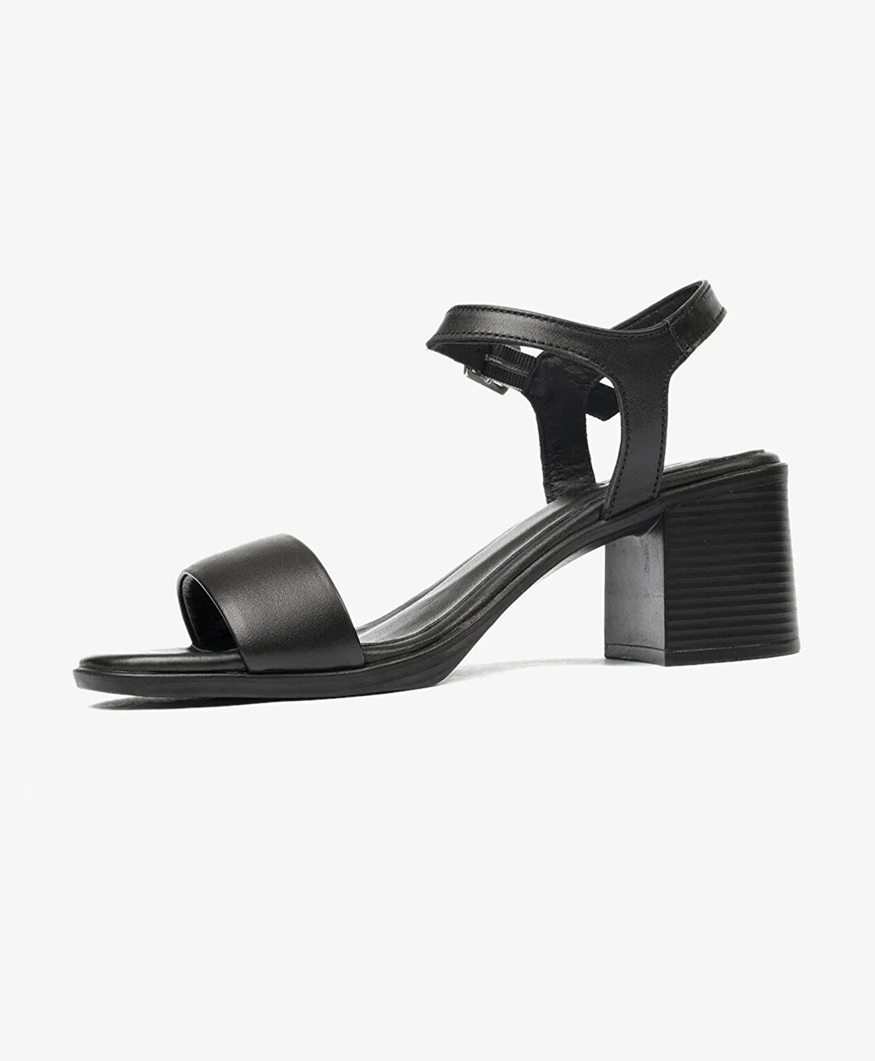 Kadın Siyah Hakiki Deri Sandalet - 3