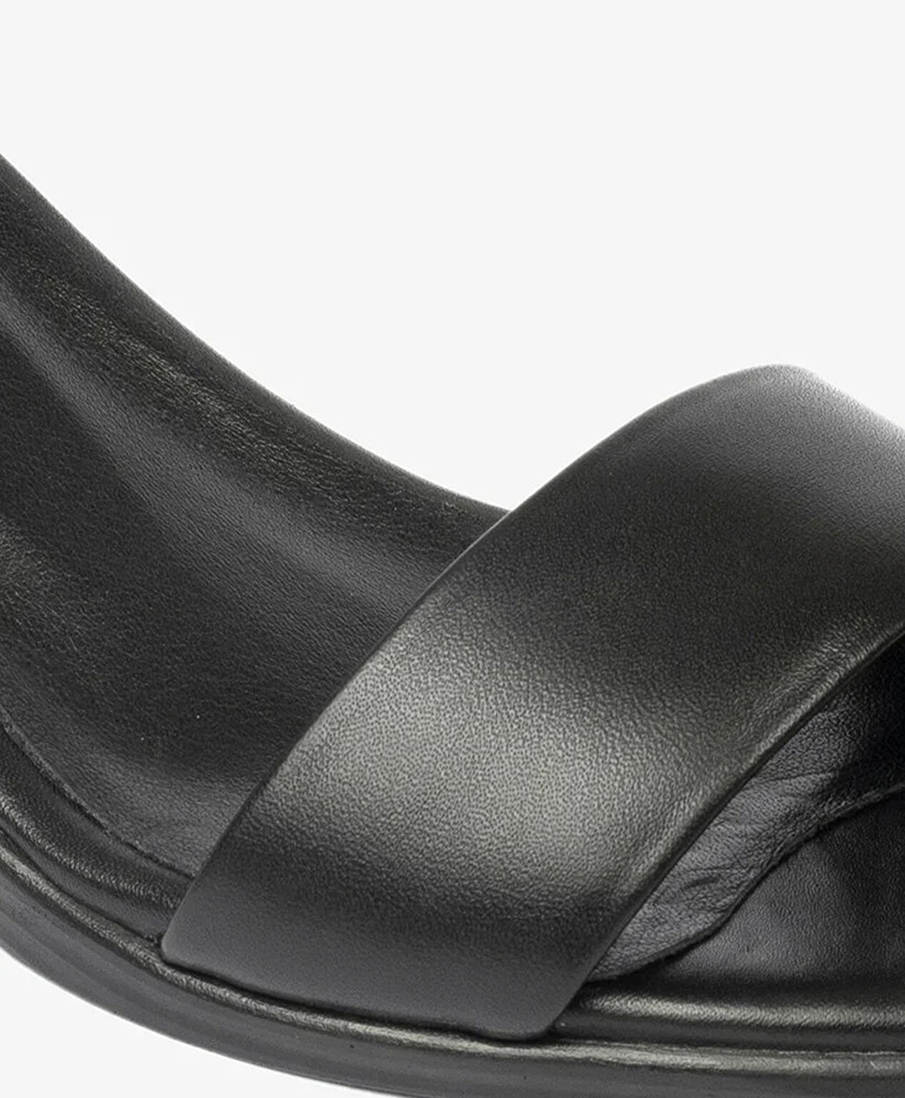 Kadın Siyah Hakiki Deri Sandalet - 5