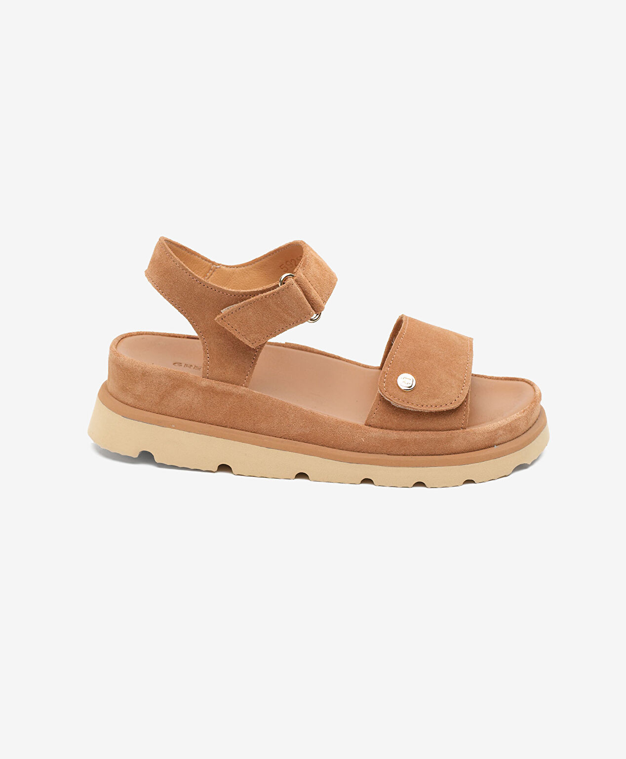 Kadın Sigaro Süet Hakiki Deri Sandalet - 1