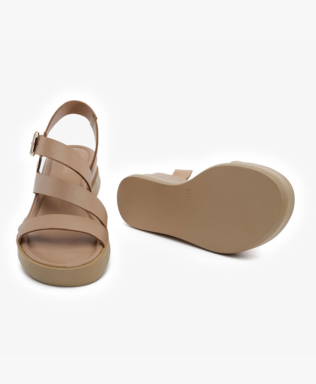 Kadın Vizon Hakiki Deri Sandalet - 6