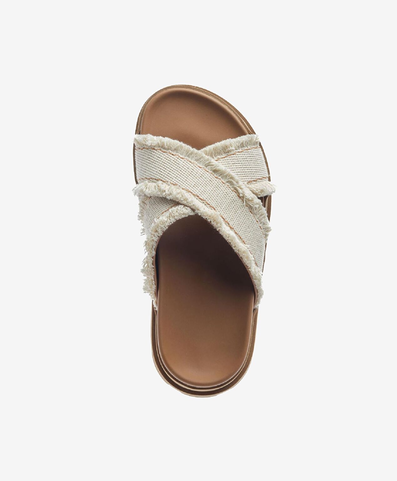 Kadın Ekru Taba Hakiki Deri Terlik - 4