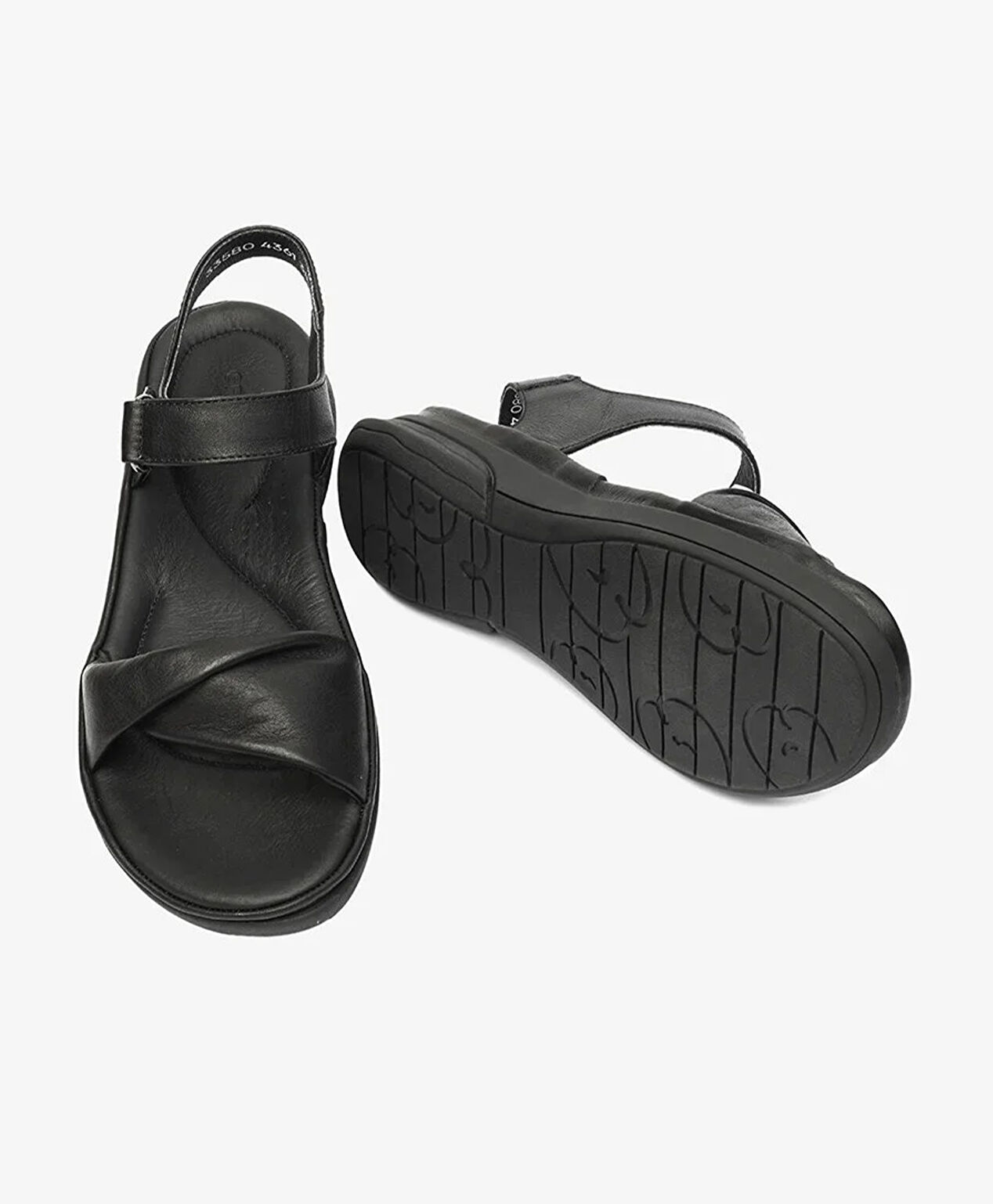 Kadın Siyah Hakiki Deri Sandalet - 6