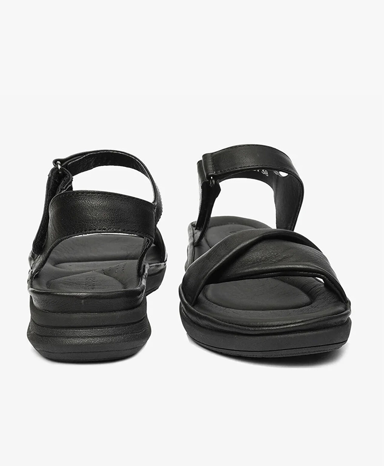 Kadın Siyah Hakiki Deri Sandalet - 7