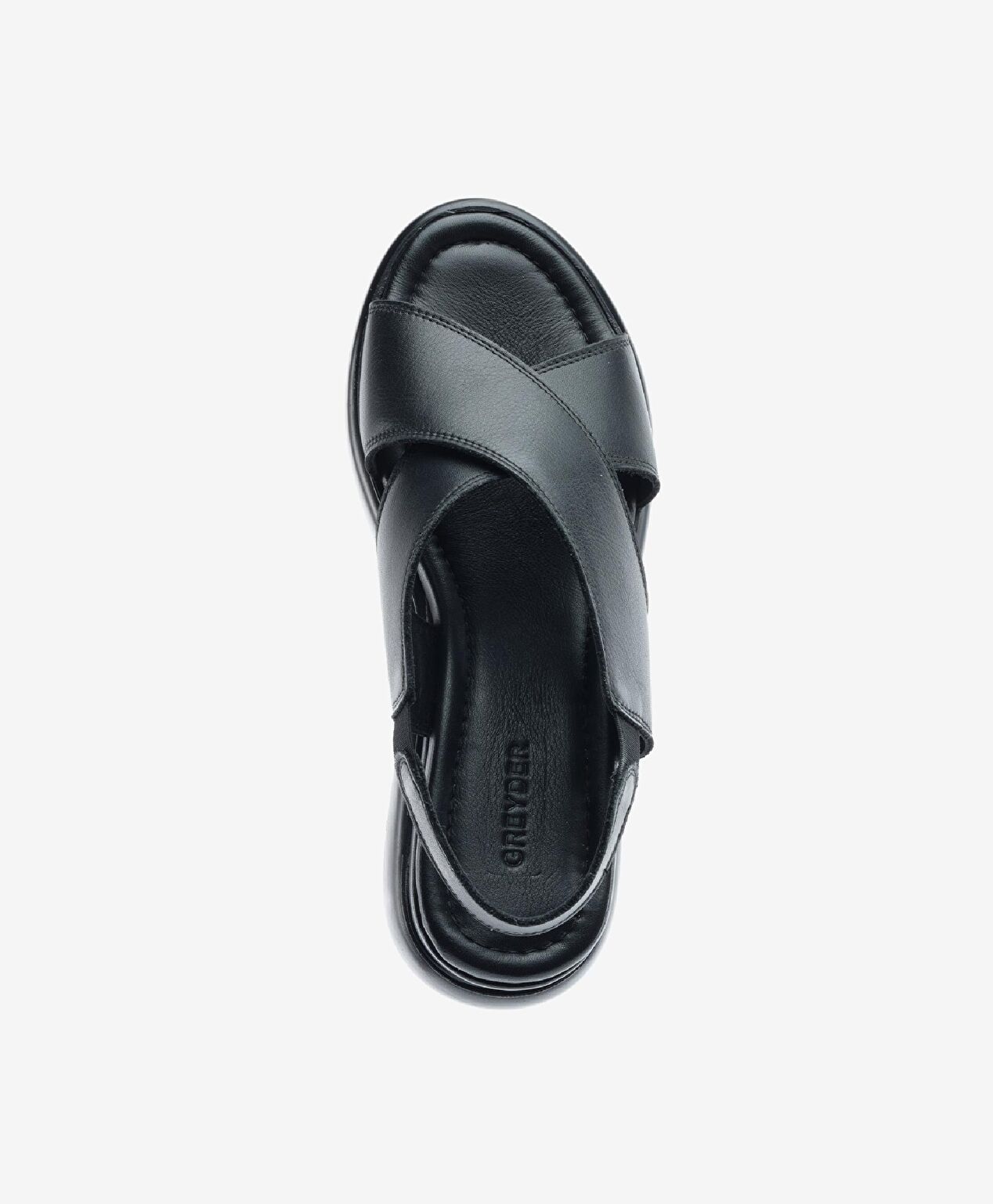 Kadın Siyah Hakiki Deri Comfort Sandalet - 4