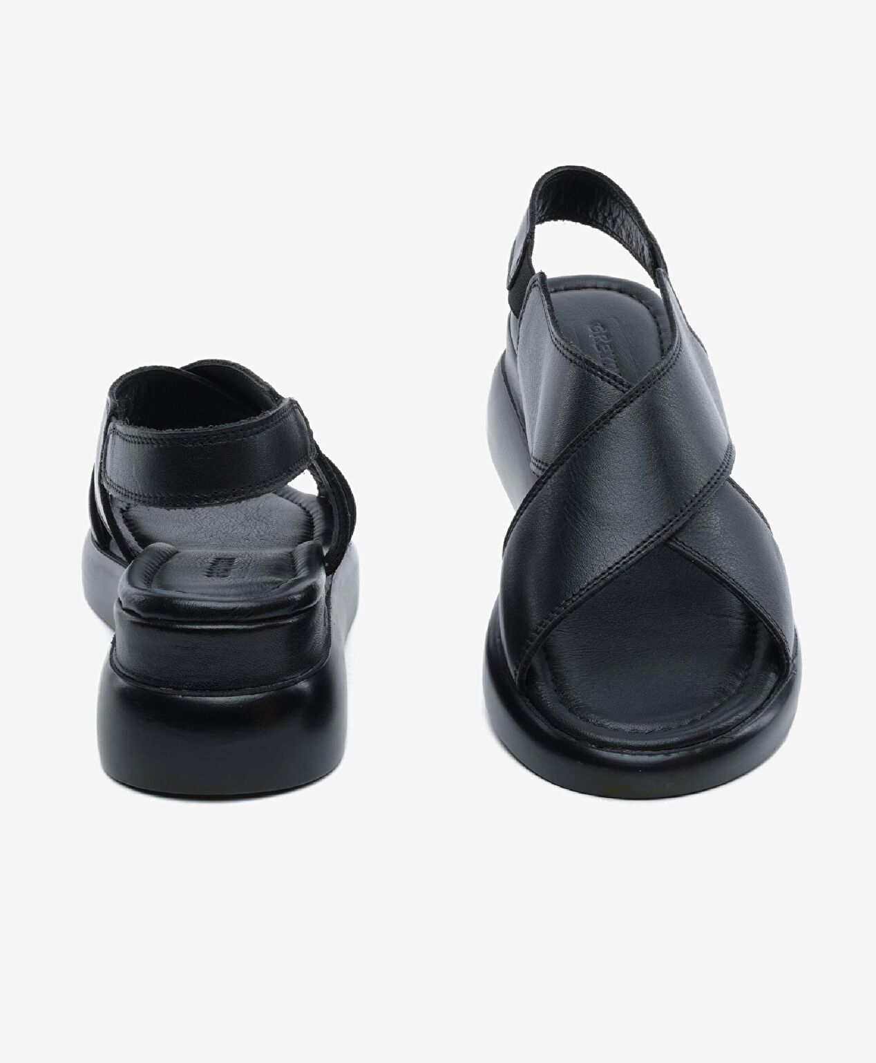 Kadın Siyah Hakiki Deri Comfort Sandalet - 7