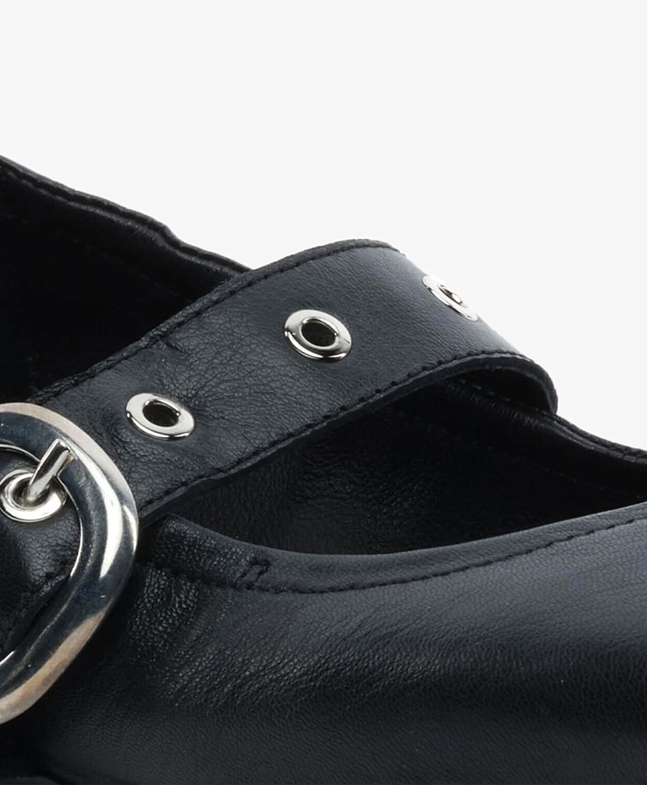 Kadın Siyah Hakiki Deri Babet - 5