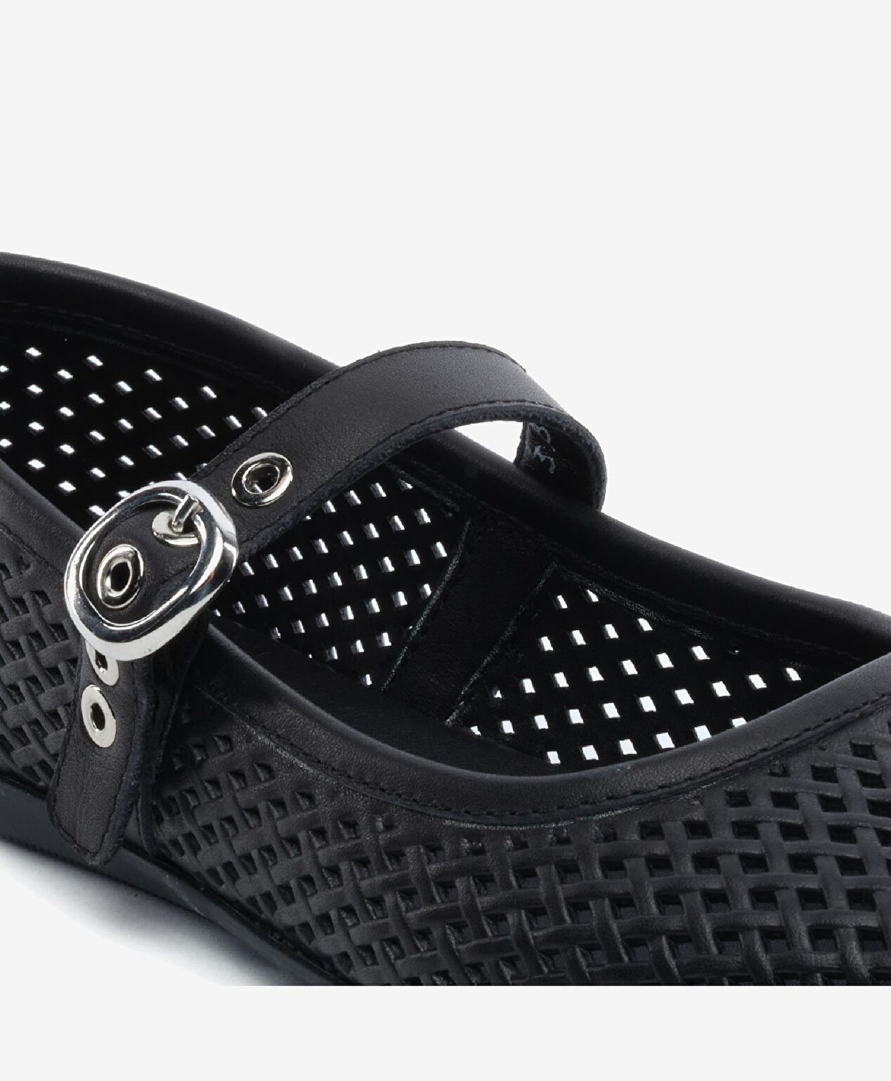 Kadın Siyah Hakiki Deri Babet - 5