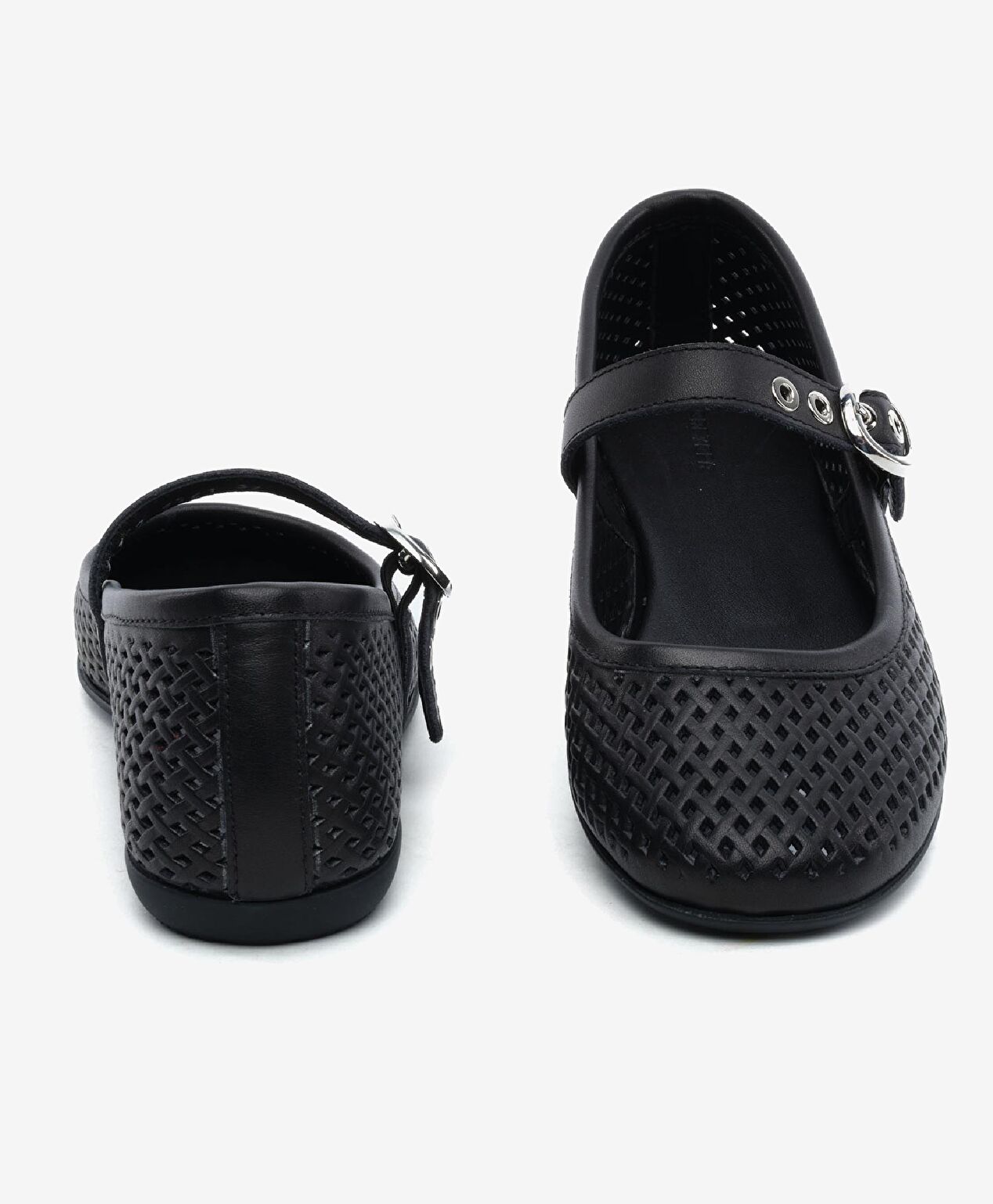 Kadın Siyah Hakiki Deri Babet - 7