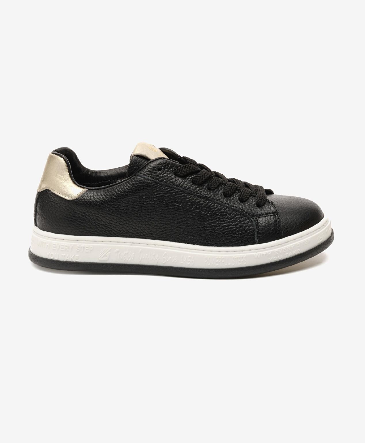 Kadın Siyah Hakiki Deri Sneaker Ayakkabı - 1