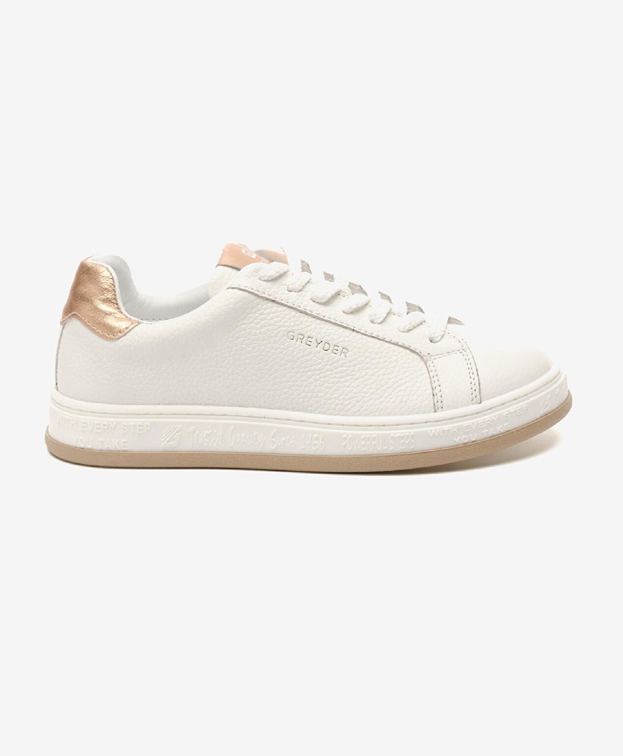 Kadın Beyaz Hakiki Deri Sneaker Ayakkabı - 1