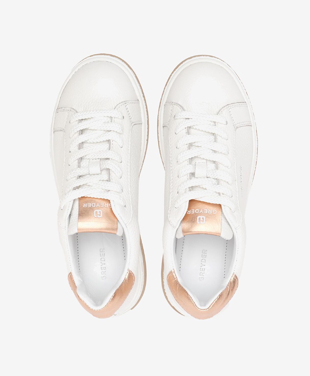 Kadın Beyaz Hakiki Deri Sneaker Ayakkabı - 5