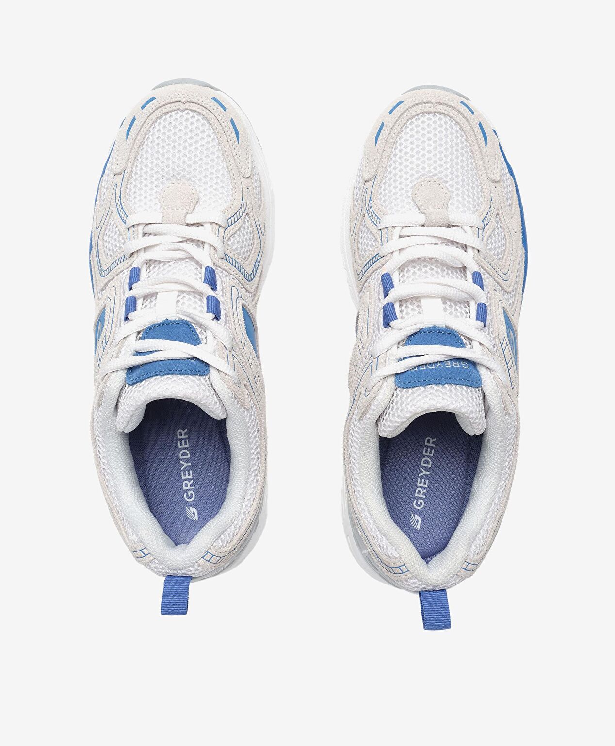 Kadın Gri Süet Lacivert Denim Hakiki Deri Spor Ayakkabı - 6