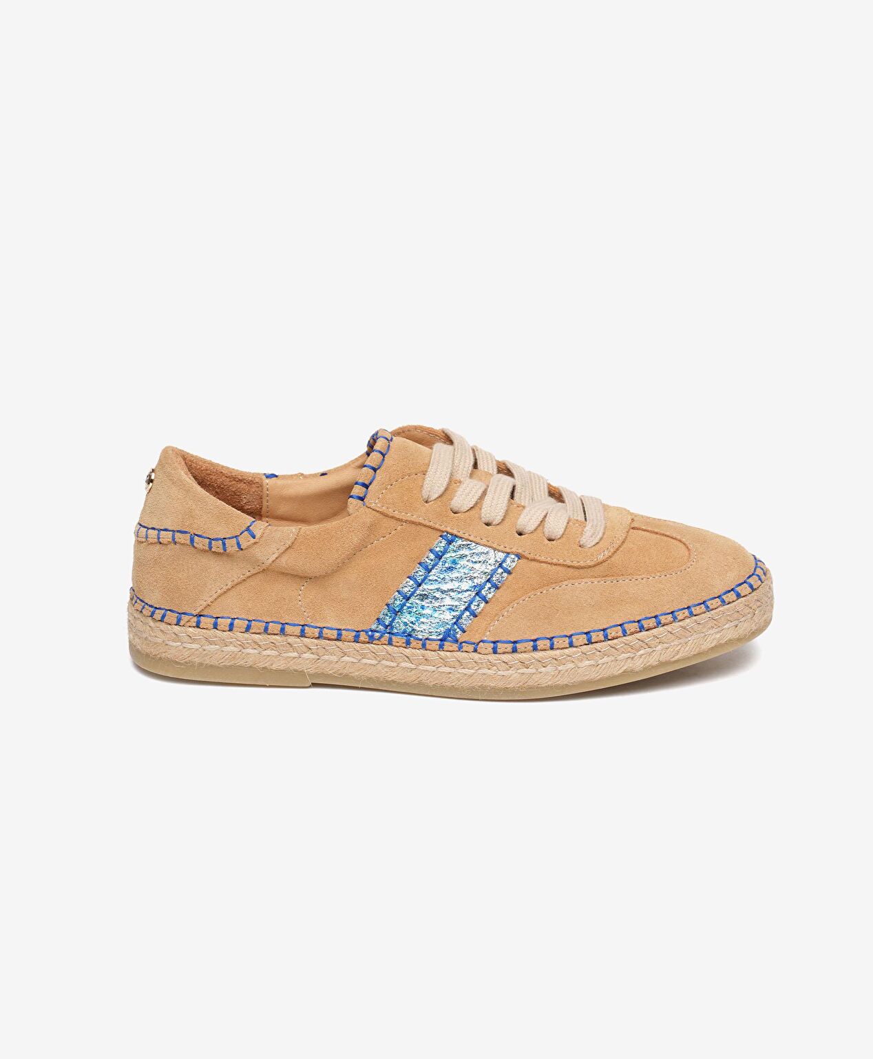 Kadın Deve Tüyü Süet Hakiki Deri Sneaker Ayakkabı - 1