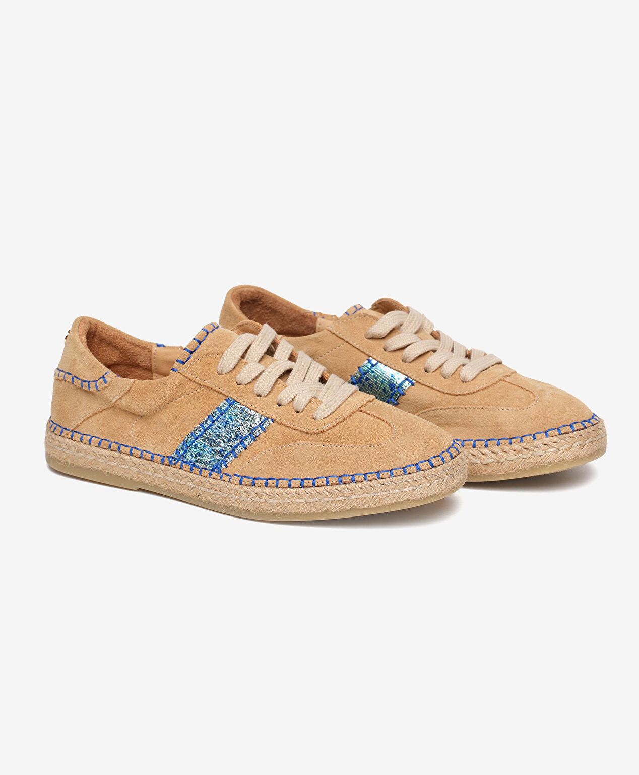 Kadın Deve Tüyü Süet Hakiki Deri Sneaker Ayakkabı - 3