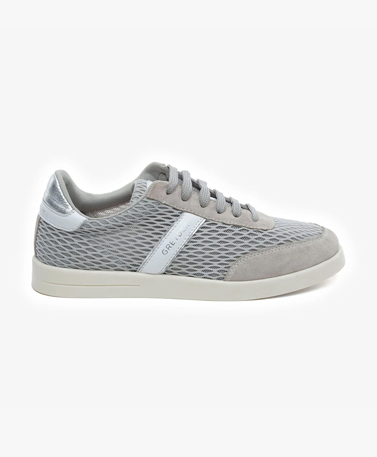 Kadın Gri Hakiki Deri Sneaker Ayakkabı - 1