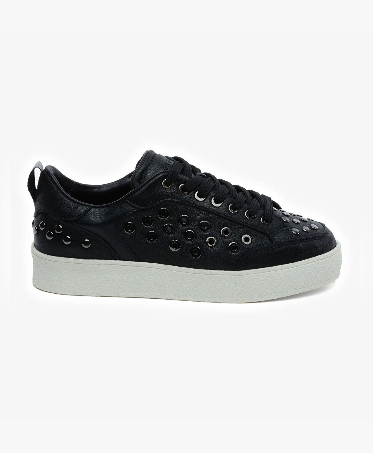 Kadın Siyah Hakiki Deri Sneaker Ayakkabı - 1