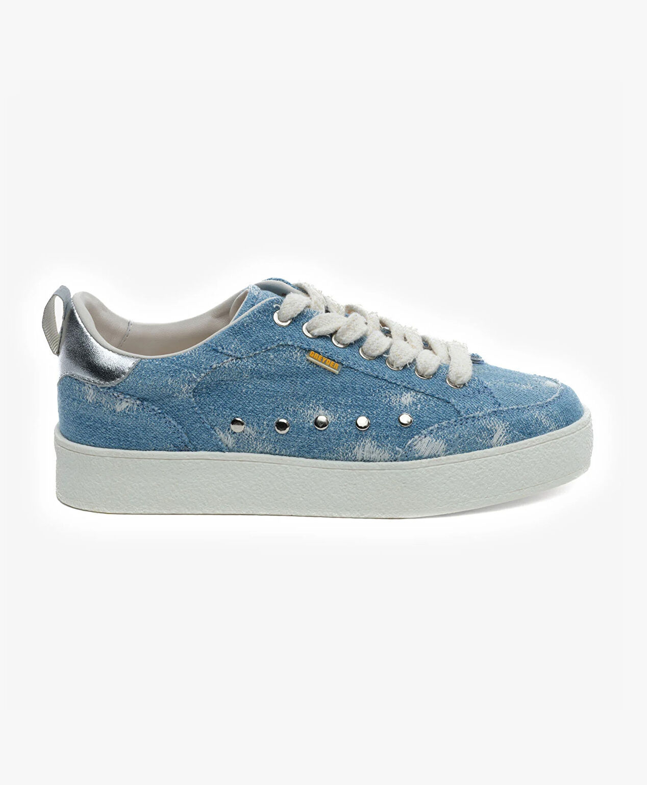 Kadın Mavi Hakiki Deri Sneaker Ayakkabı - 1