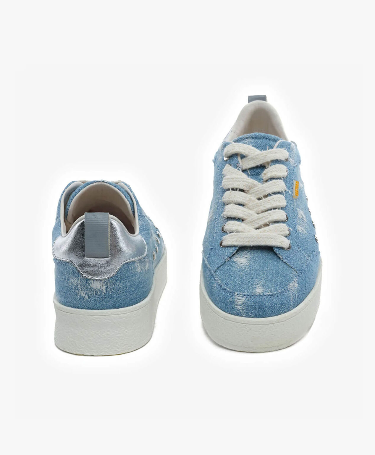 Kadın Mavi Hakiki Deri Sneaker Ayakkabı - 7