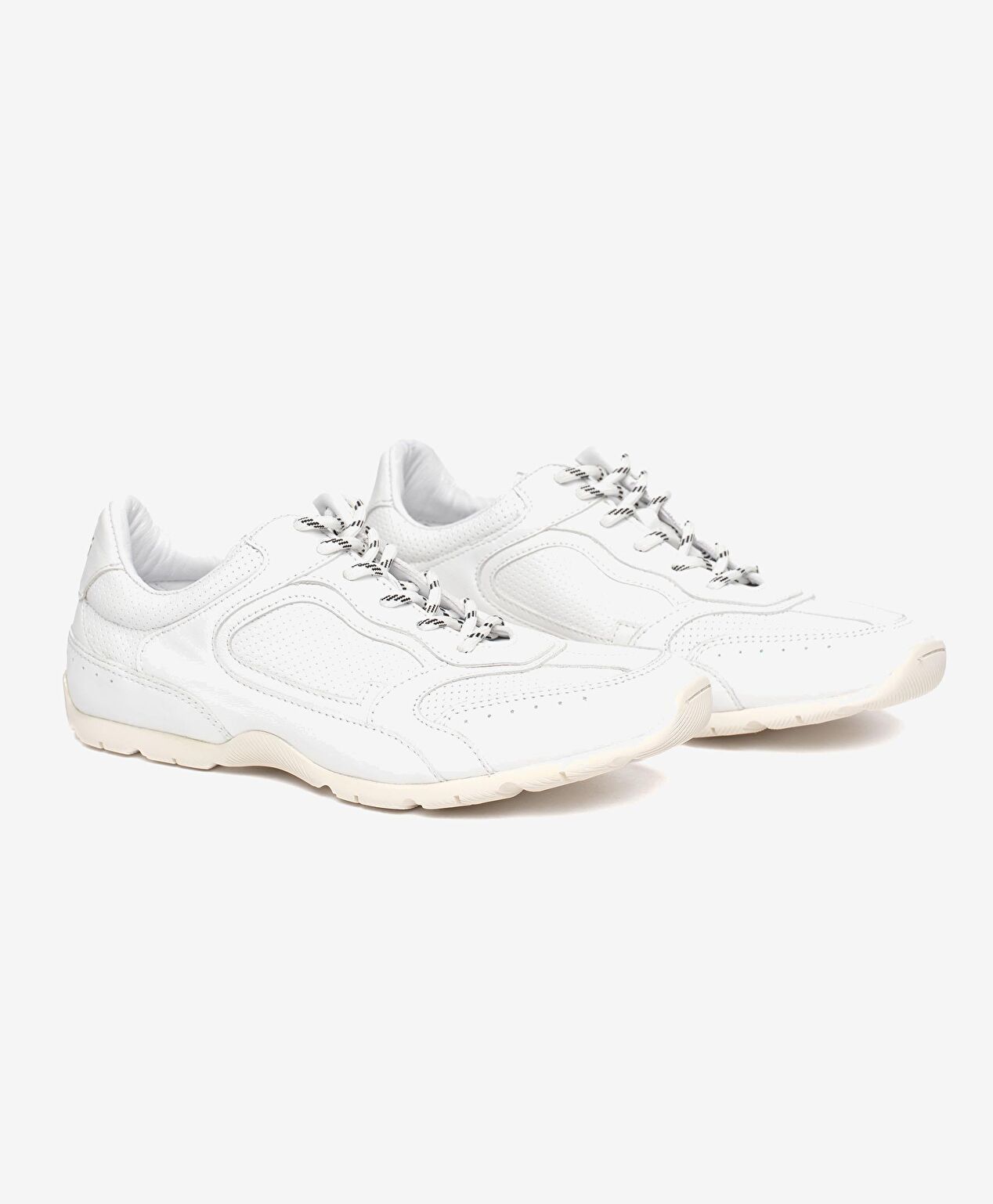 Kadın Beyaz Hakiki Deri Spor Ayakkabı - 3