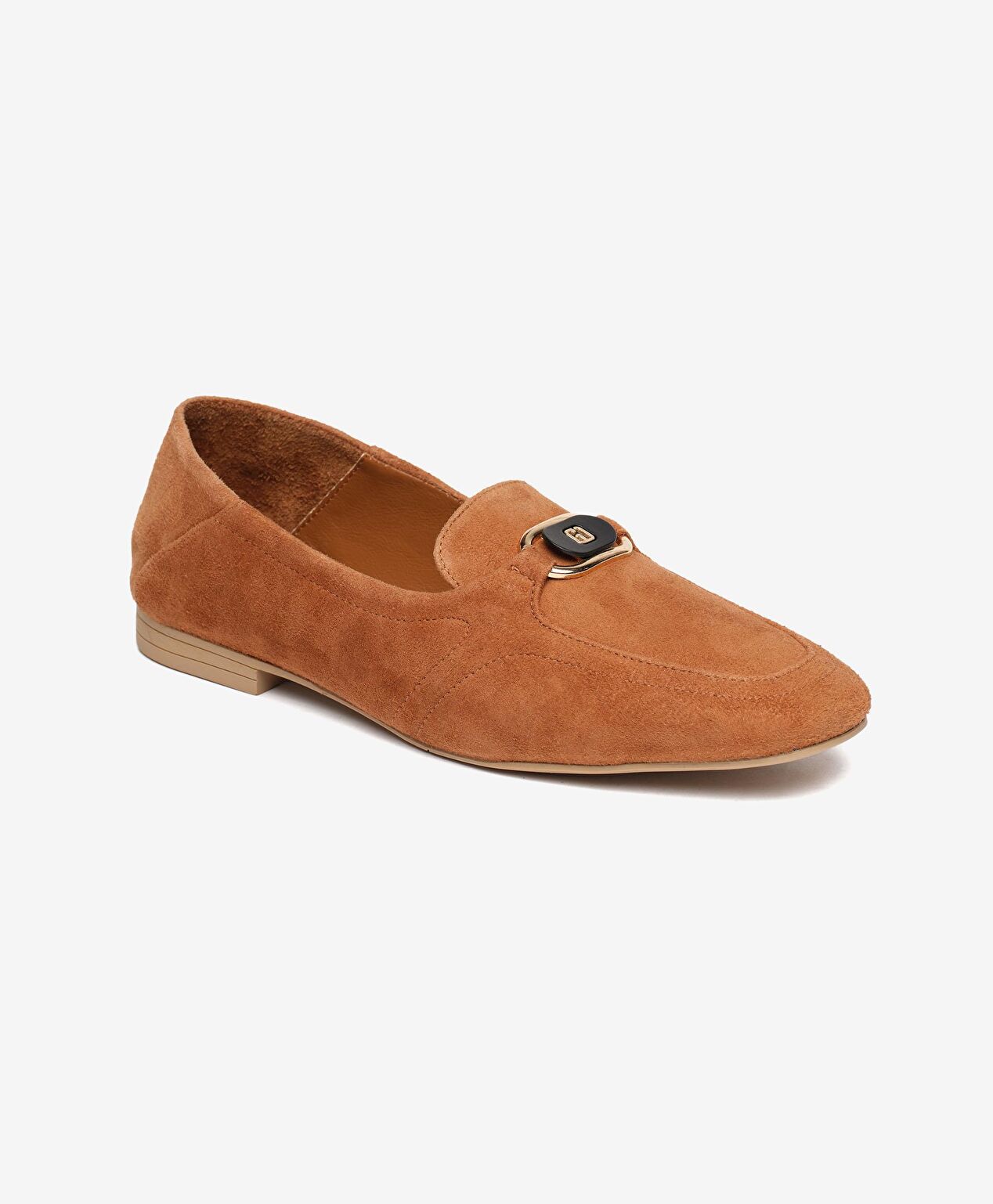 Kadın Sigaro Süet Hakiki Deri Loafer Ayakkabı - 2