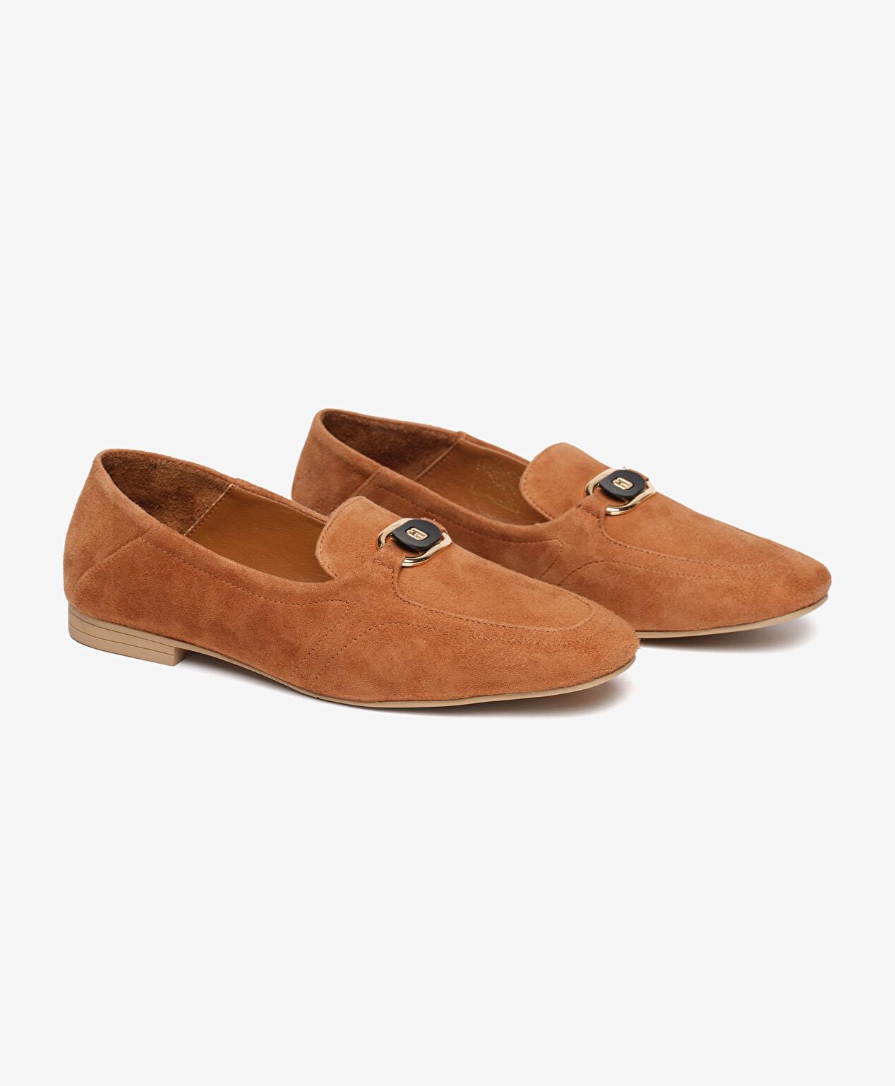 Kadın Sigaro Süet Hakiki Deri Loafer Ayakkabı - 3