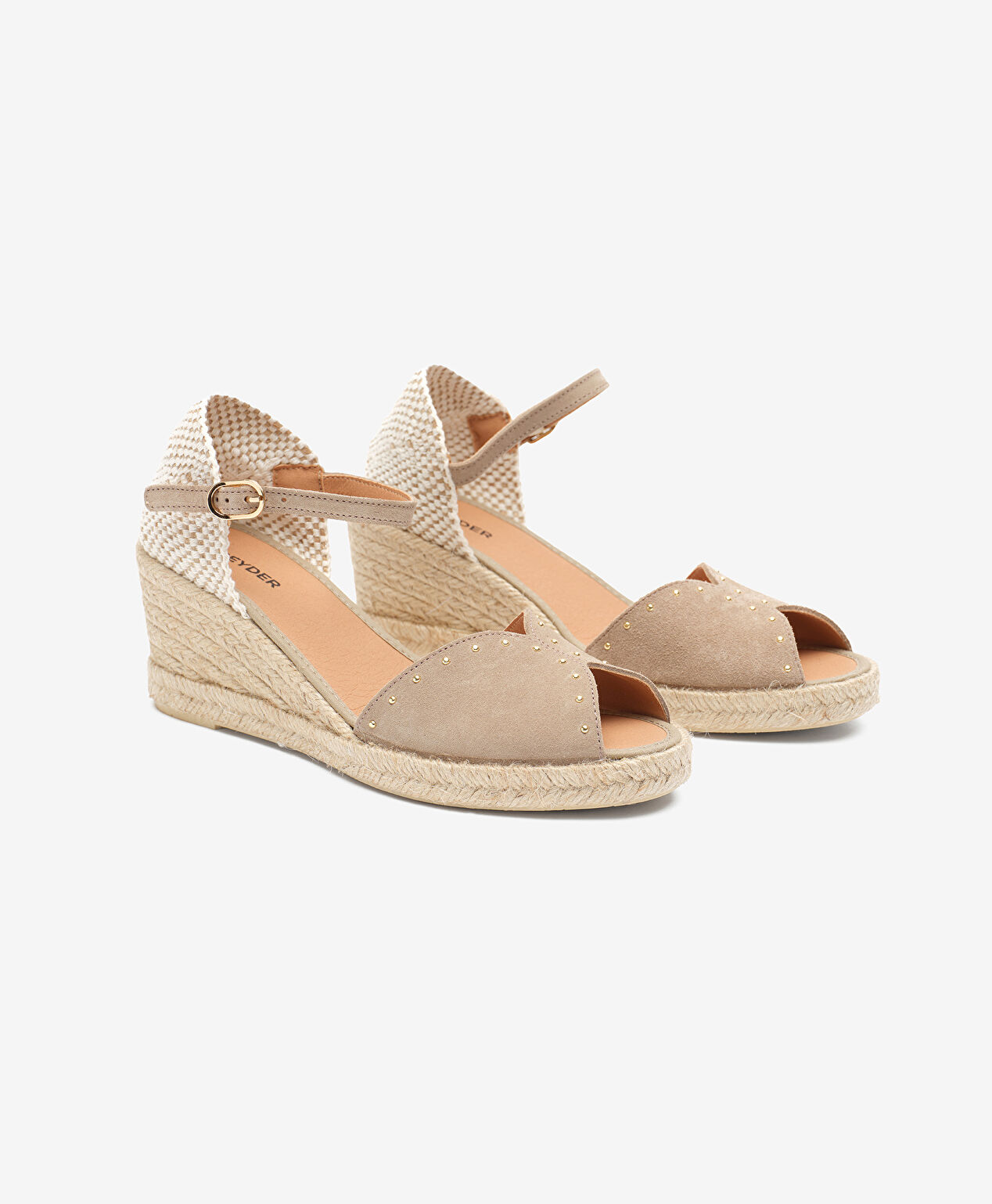 Kadın Vizon Süet Hakiki Deri Topuklu Sandalet - 3