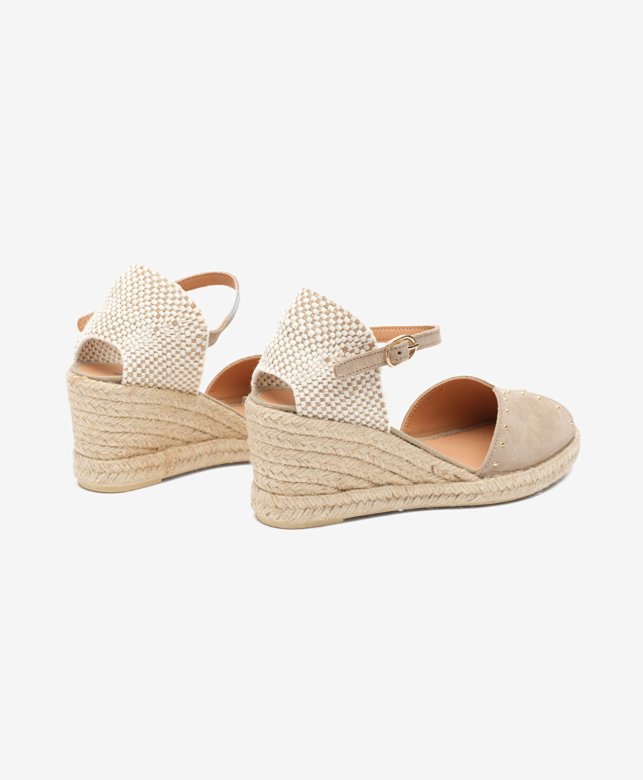 Kadın Vizon Süet Hakiki Deri Topuklu Sandalet - 4