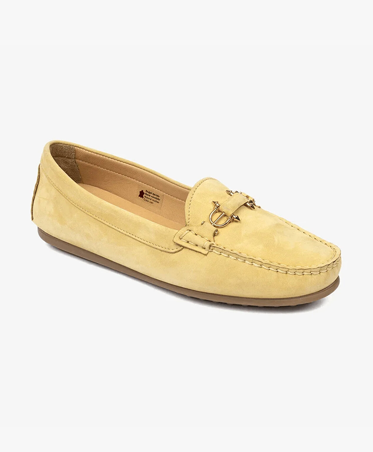 Kadın Sarı Hakiki Deri Loafer Ayakkabı - 4