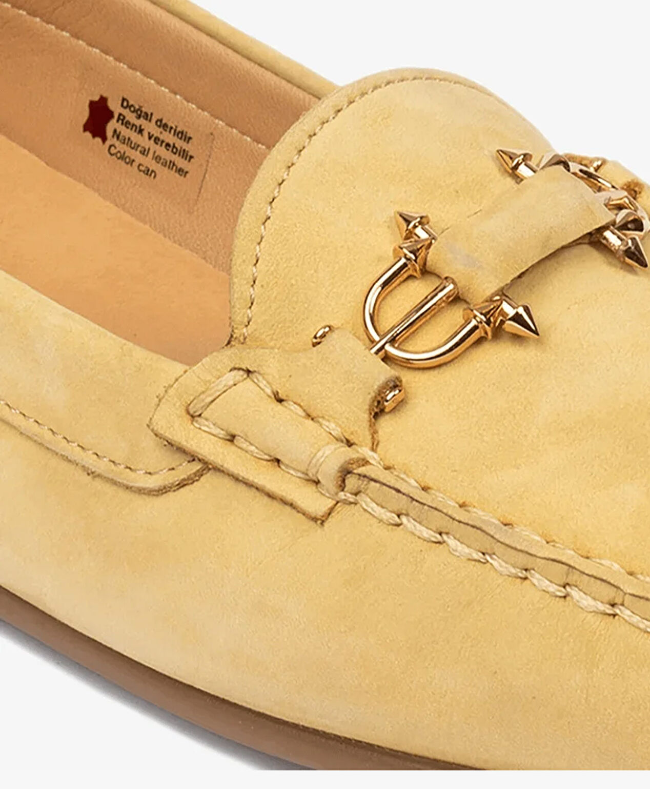 Kadın Sarı Hakiki Deri Loafer Ayakkabı - 7