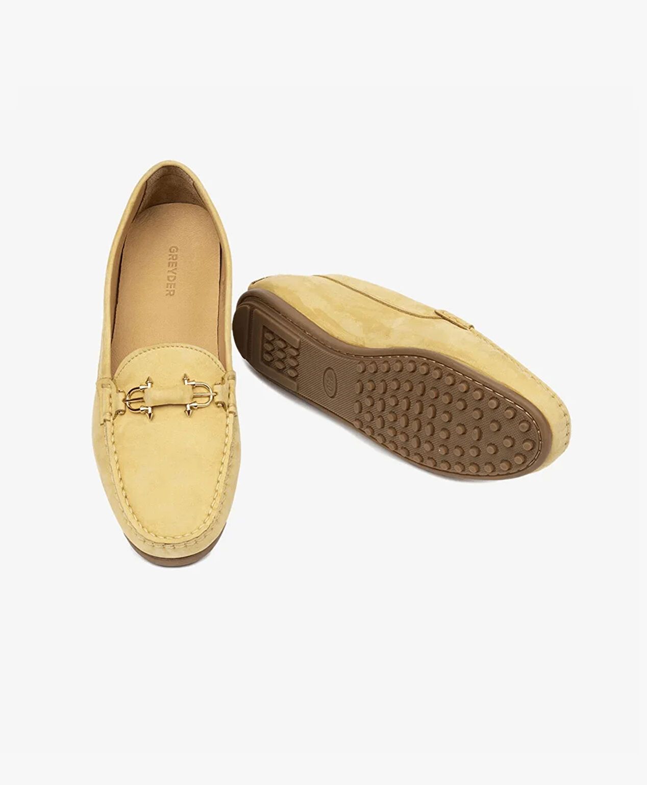 Kadın Sarı Hakiki Deri Loafer Ayakkabı - 8