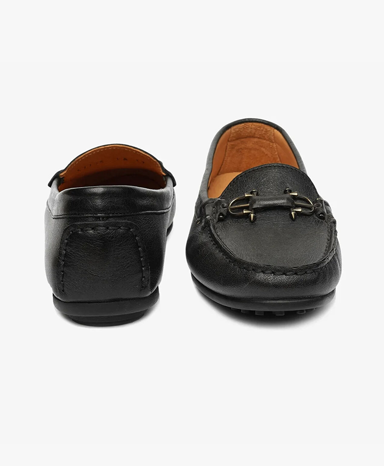 Kadın Mat Siyah Hakiki Deri Loafer Ayakkabı - 7