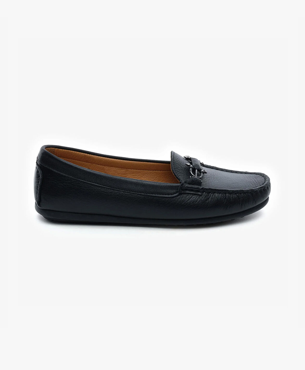 Kadın Siyah Hakiki Deri Loafer Ayakkabı - 1