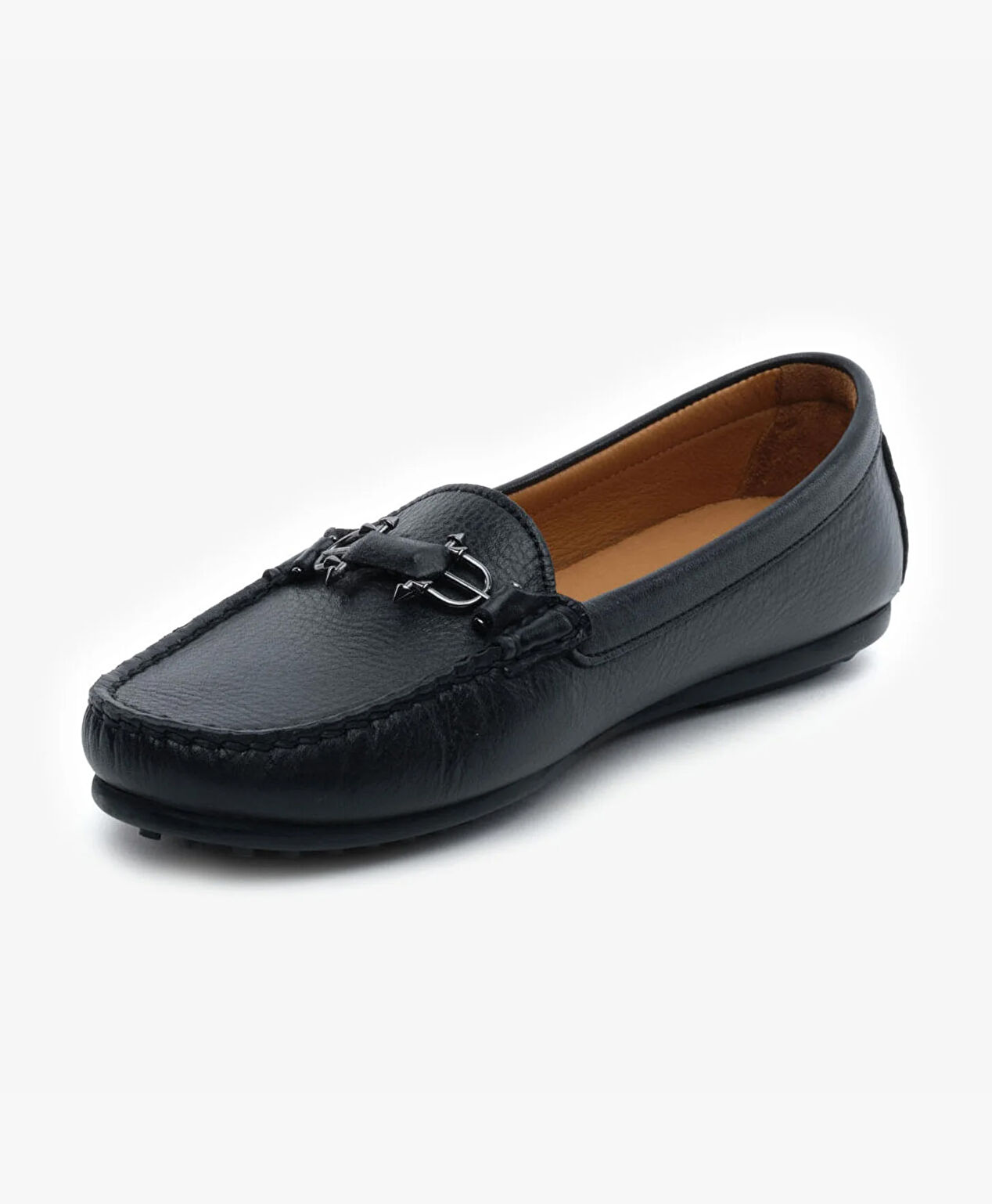 Kadın Siyah Hakiki Deri Loafer Ayakkabı - 3