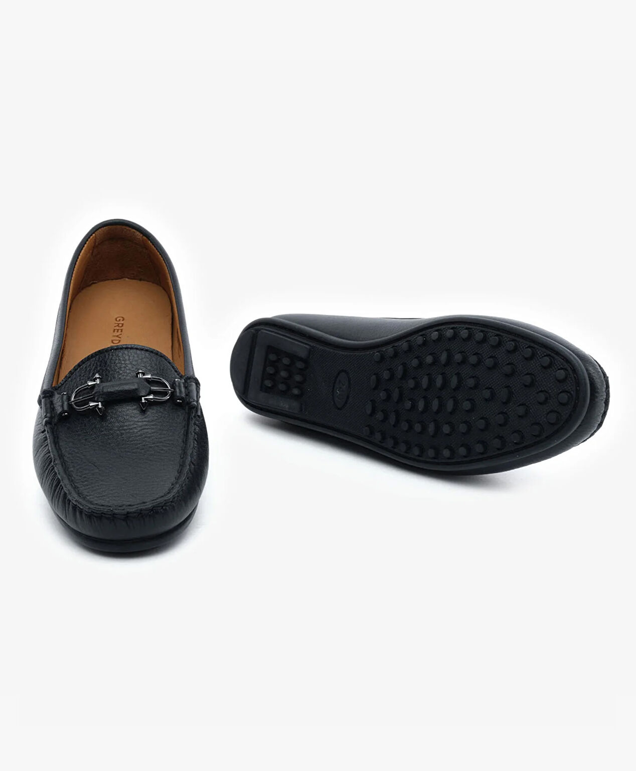 Kadın Siyah Hakiki Deri Loafer Ayakkabı - 6