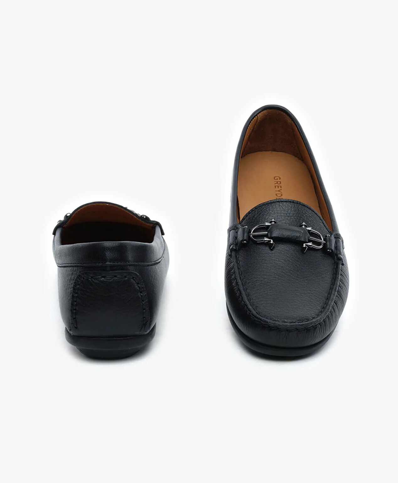 Kadın Siyah Hakiki Deri Loafer Ayakkabı - 7