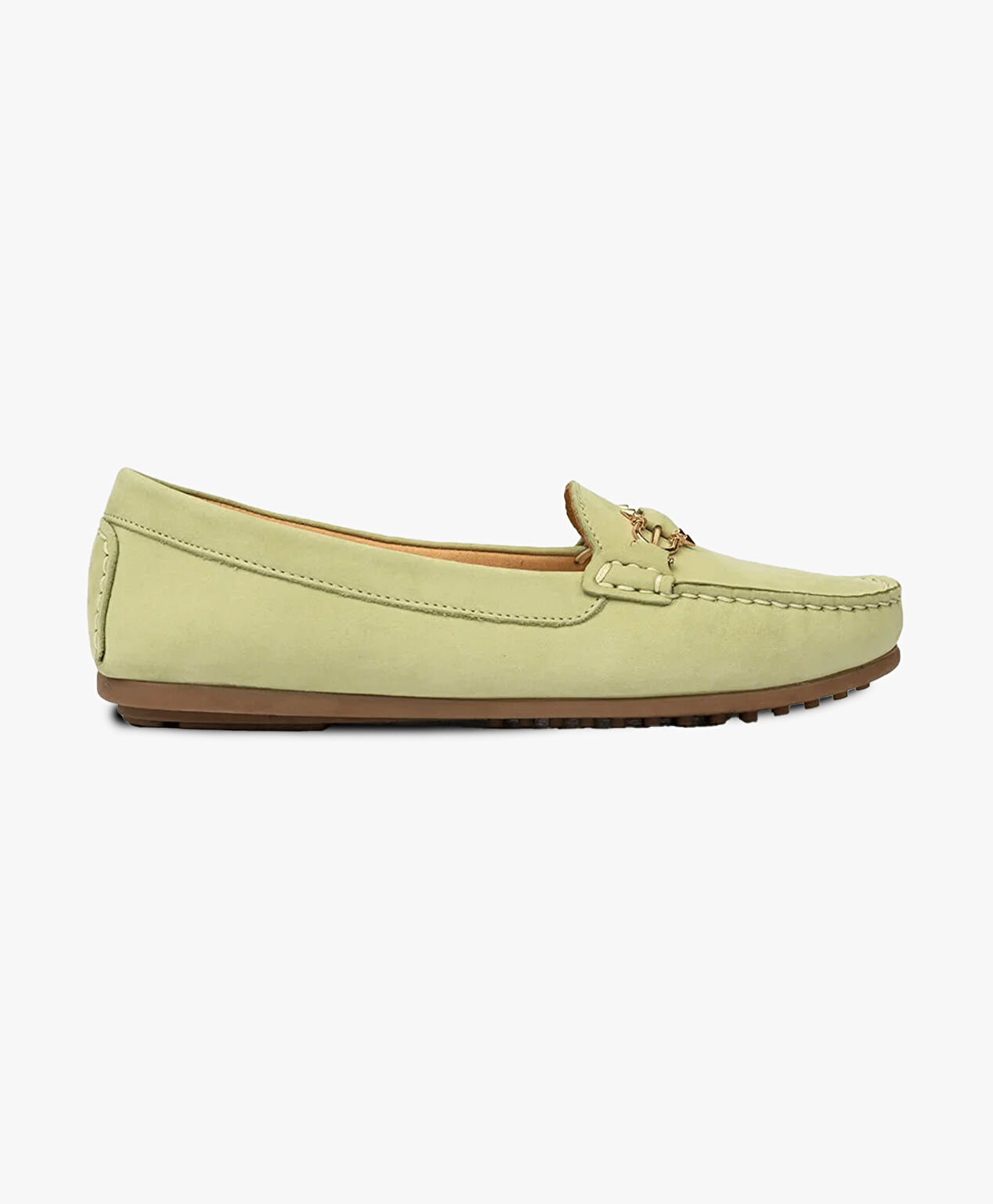 Kadın Çağla Nubuk Hakiki Deri Loafer Ayakkabı - 1