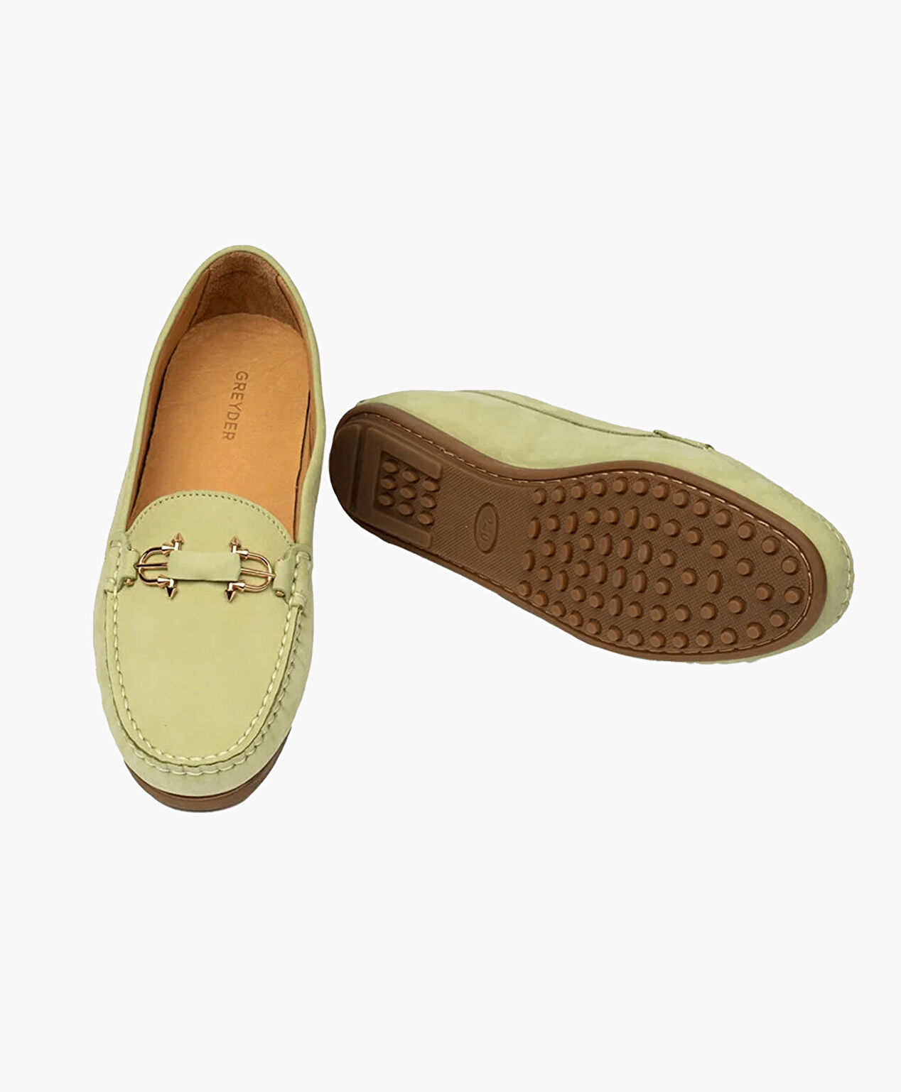 Kadın Çağla Nubuk Hakiki Deri Loafer Ayakkabı - 6
