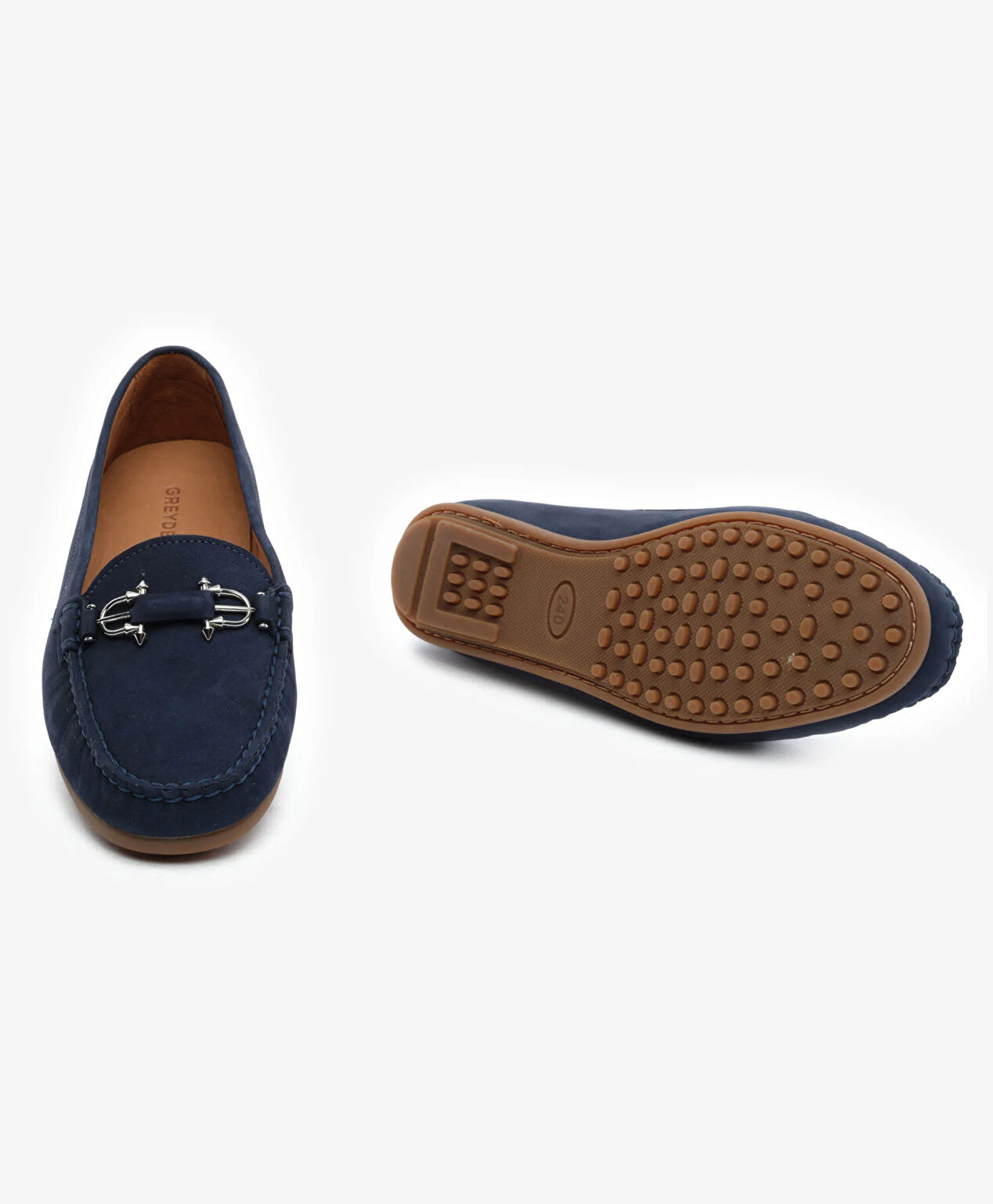 Kadın Lacivert Hakiki Deri Loafer Ayakkabı - 6