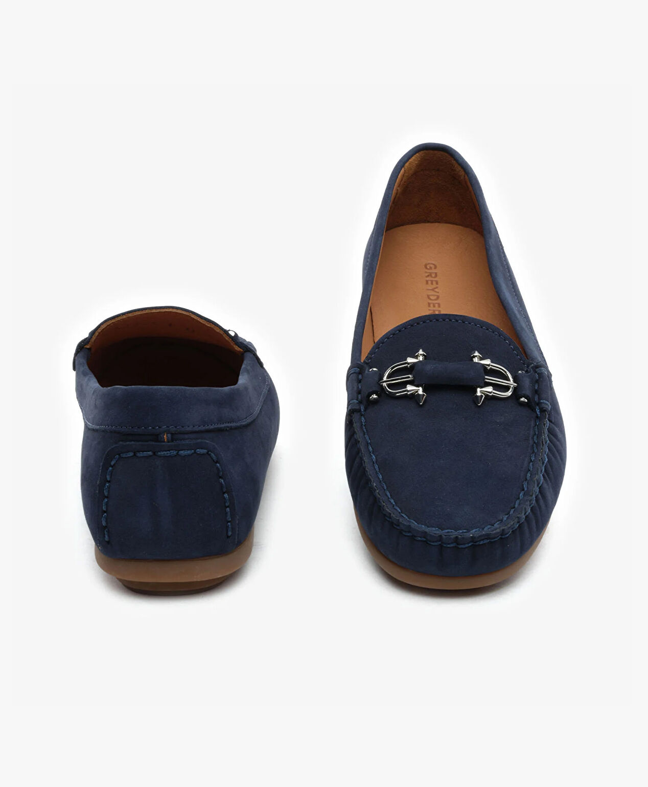 Kadın Lacivert Hakiki Deri Loafer Ayakkabı - 7